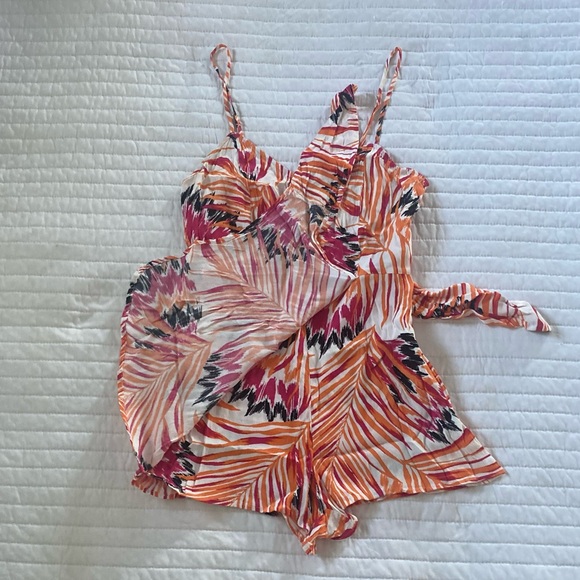 Women's Tummy Control Drawstring Suits V Neck Bodysuit Bodycon Short Jumpsuit - Picture 3 of 7